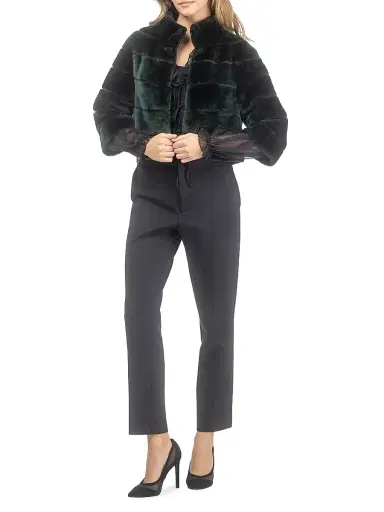 Gorski Women's Shearling Lamb Bolero Coat | Thumbnail 6 Gorski Women's Shearling Lamb Bolero Coat | Thumbnail 6
