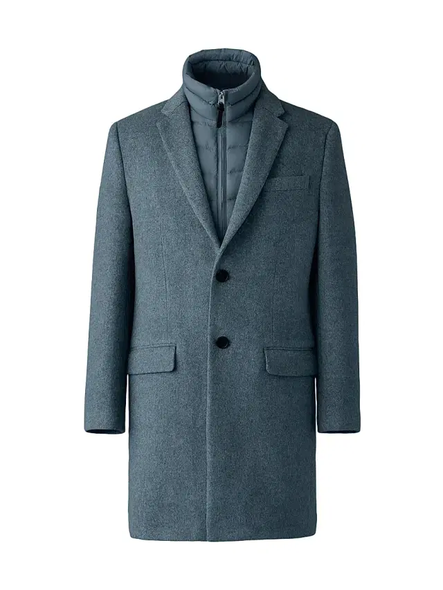 Mackage Men's Skai Down-Lined Wool Coat - Carbon Mix