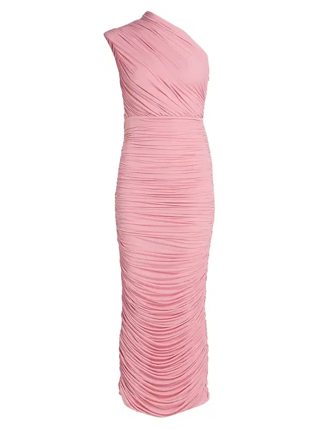 Ronny Kobo Women's Emina One-Shoulder Ruched Midi-Dress - Blush
