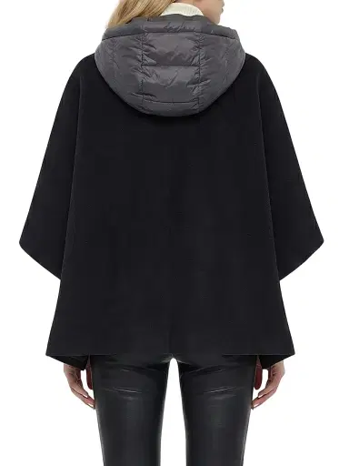 Gorski Women's Select Cashmere and Wool Blend Cape with Down Filled Hood | Thumbnail 4