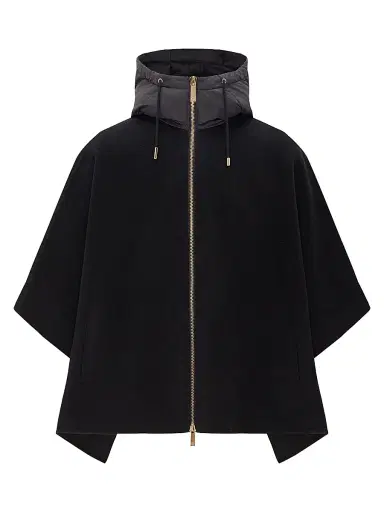 Gorski Women's Select Cashmere and Wool Blend Cape with Down Filled Hood | Thumbnail 1