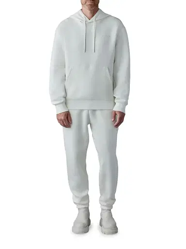 Mackage Men's Krystian Double-Face Jersey Hoodie - Cream | Thumbnail 2
