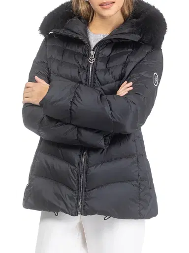 Gorski Women's Apres-Ski Jacket with Detachable Toscana Lamb Hood Trim | Thumbnail 2 Gorski Women's Apres-Ski Jacket with Detachable Toscana Lamb Hood Trim | Thumbnail 2