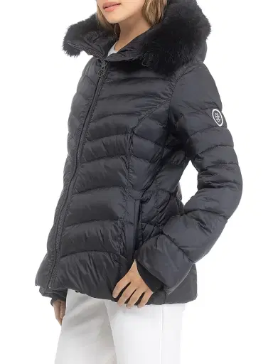 Gorski Women's Apres-Ski Jacket with Detachable Toscana Lamb Hood Trim | Thumbnail 3 Gorski Women's Apres-Ski Jacket with Detachable Toscana Lamb Hood Trim | Thumbnail 3