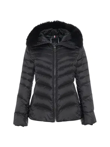Gorski Women's Apres-Ski Jacket with Detachable Toscana Lamb Hood Trim | Thumbnail 1 Gorski Women's Apres-Ski Jacket with Detachable Toscana Lamb Hood Trim | Thumbnail 1