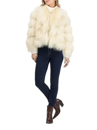 Gorski Women's Select Lamb Jacket - Beige - Size Large | Thumbnail 5 Gorski Women's Select Lamb Jacket - Beige - Size Large | Thumbnail 5