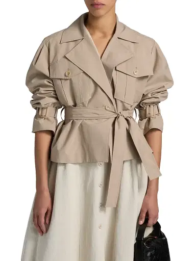 LAMARQUE Women's Quinn Trench Jacket - Khaki | Thumbnail 3