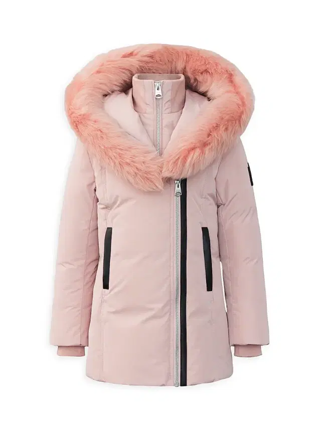 Mackage Little Girl's & Girl's Leelee Long Down Parka - Petal
