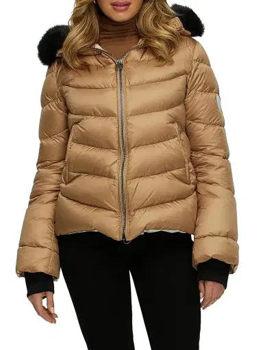 Gorski Women's Apres-Ski Jacket - Camel - Size Small | Thumbnail 2