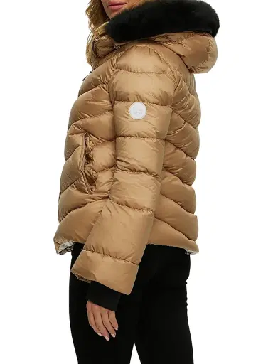 Gorski Women's Apres-Ski Jacket - Camel - Size Small | Thumbnail 3
