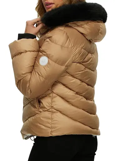 Gorski Women's Apres-Ski Jacket - Camel - Size Small | Thumbnail 4