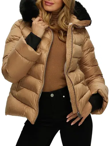 Gorski Women's Apres-Ski Jacket - Camel - Size Small | Thumbnail 6