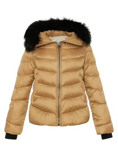 Gorski Women's Apres-Ski Jacket - Camel - Size Small | Thumbnail 1