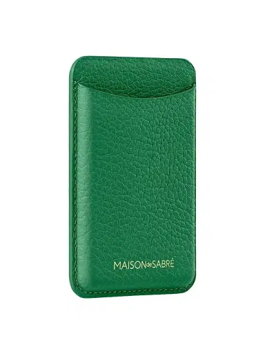 MAISON de SABRÉ Leather MagSafe Wallet - Emerald Green | Thumbnail 2