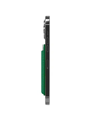 MAISON de SABRÉ Leather MagSafe Wallet - Emerald Green | Thumbnail 3