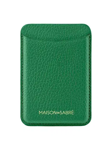 MAISON de SABRÉ Leather MagSafe Wallet - Emerald Green | Thumbnail 1