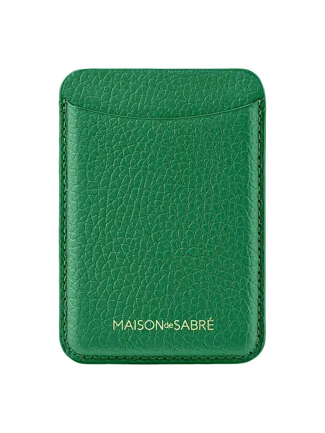 Leather MagSafe Wallet - Emerald Green