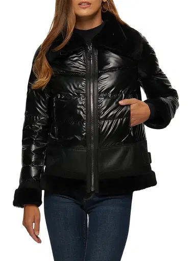 Gorski Women's Quilted Merino Shearling-Trim Jacket | Thumbnail 2