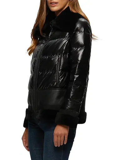 Gorski Women's Quilted Merino Shearling-Trim Jacket | Thumbnail 3