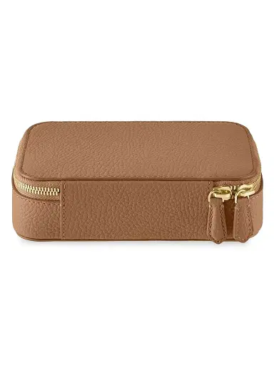 MAISON de SABRÉ Women's Leather Jewelry Case - Sandstone Brown | Thumbnail 4
