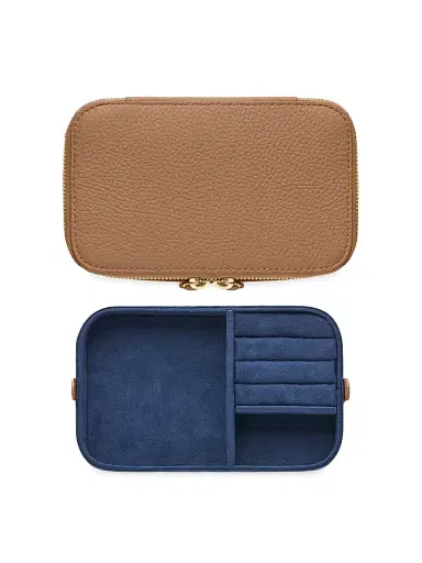 MAISON de SABRÉ Women's Leather Jewelry Case - Sandstone Brown | Thumbnail 5
