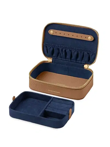 MAISON de SABRÉ Women's Leather Jewelry Case - Sandstone Brown | Thumbnail 6