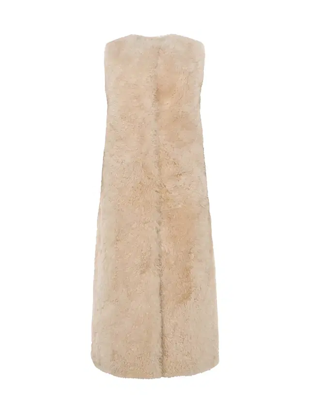 Gorski Women's Select Cashmere Goat Collarless Long Vest - Light Beige