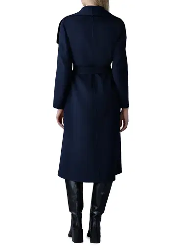 Mackage Women's Belted Light Wool Coat - Navy - Size XL | Thumbnail 4