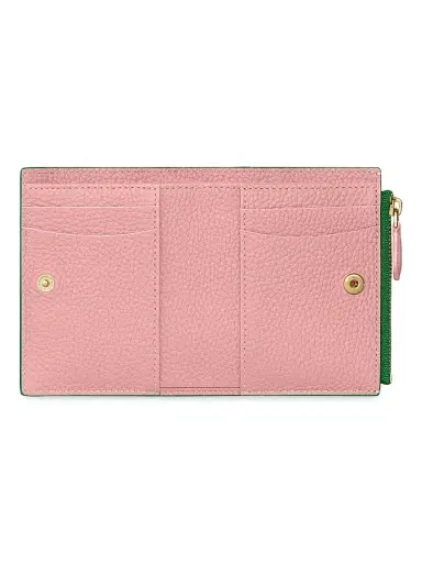 MAISON de SABRÉ Women's Leather Bifold Wallet - Emerald Lily | Thumbnail 2 MAISON de SABRÉ Women's Leather Bifold Wallet - Emerald Lily | Thumbnail 2