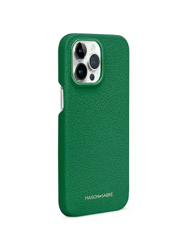 MAISON de SABRÉ Leather Phone Case (iPhone 15 Pro Max) - Emerald Green | Thumbnail 3