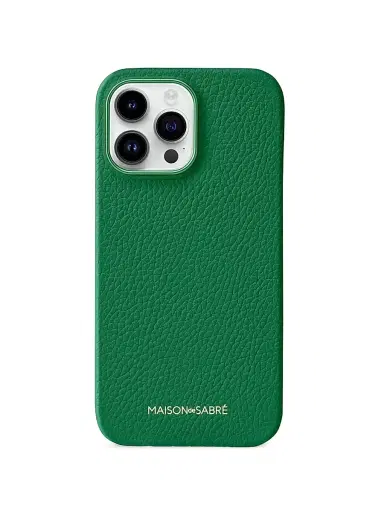 MAISON de SABRÉ Leather Phone Case (iPhone 15 Pro Max) - Emerald Green | Thumbnail 1