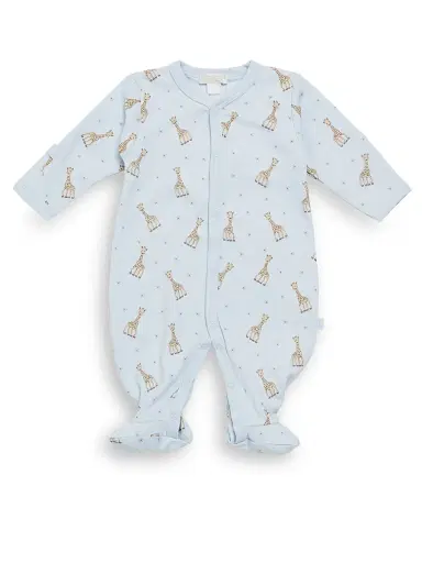 Kissy Kissy Baby's Sophie la Giraffe Footie - Light Blue - Size 6 Months | Thumbnail 1