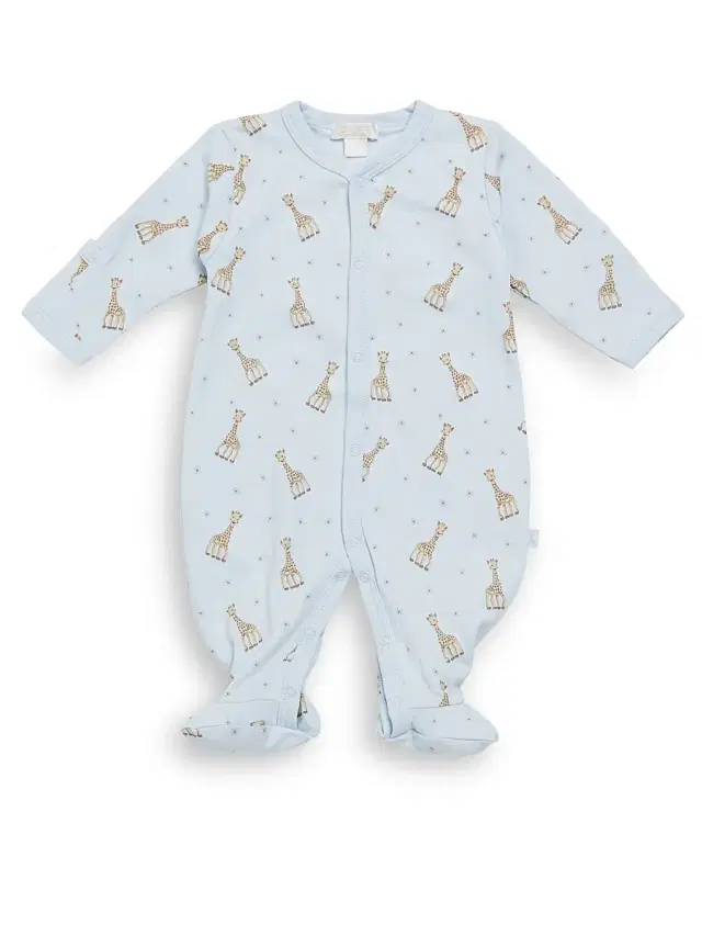 Kissy Kissy Baby's Sophie la Giraffe Footie - Light Blue 6 Months