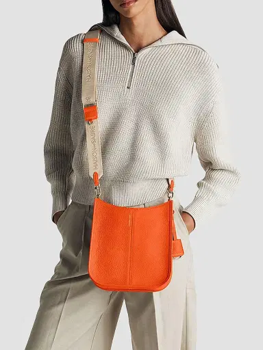 Maison de Sabre Women's Leather Saddle Bag - Manhattan Orange | Thumbnail 2 Maison de Sabre Women's Leather Saddle Bag - Manhattan Orange | Thumbnail 2