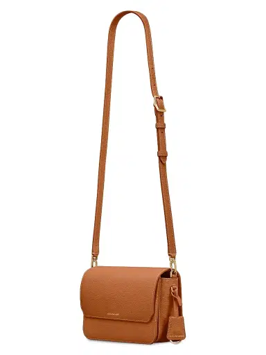 MAISON de SABRÉ Women's Leather Flap Shoulder Bag - Pecan Brown | Thumbnail 5