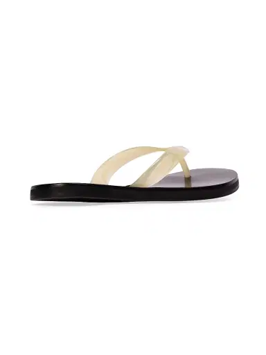 Black Suede Studio Women's Jeli PVC Flip Flops - Butter Pvc | Thumbnail 3