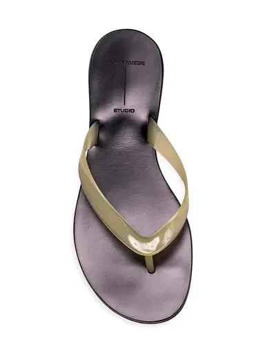 Black Suede Studio Women's Jeli PVC Flip Flops - Butter Pvc | Thumbnail 5
