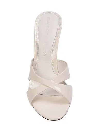 Black Suede Studio Women's Aika 95MM Mule Sandals - Coconut Patent Leather - Size 12 | Thumbnail 3