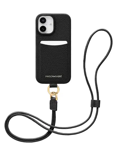 MAISON de SABRÉ Sling Phone Case (iPhone 16) - Black Caviar | Thumbnail 1