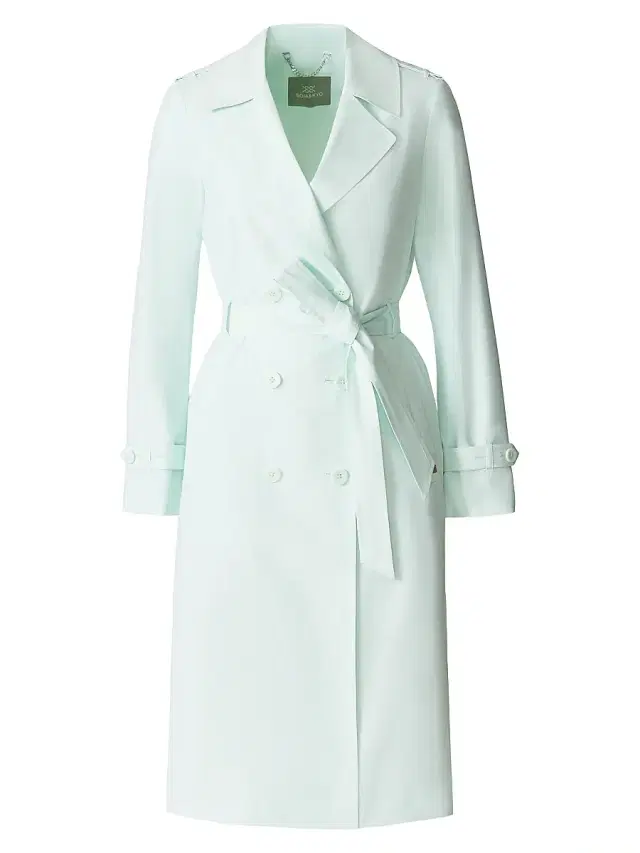 Women's Blaire Double-Breasted Trench Coat - Aquatic Mint