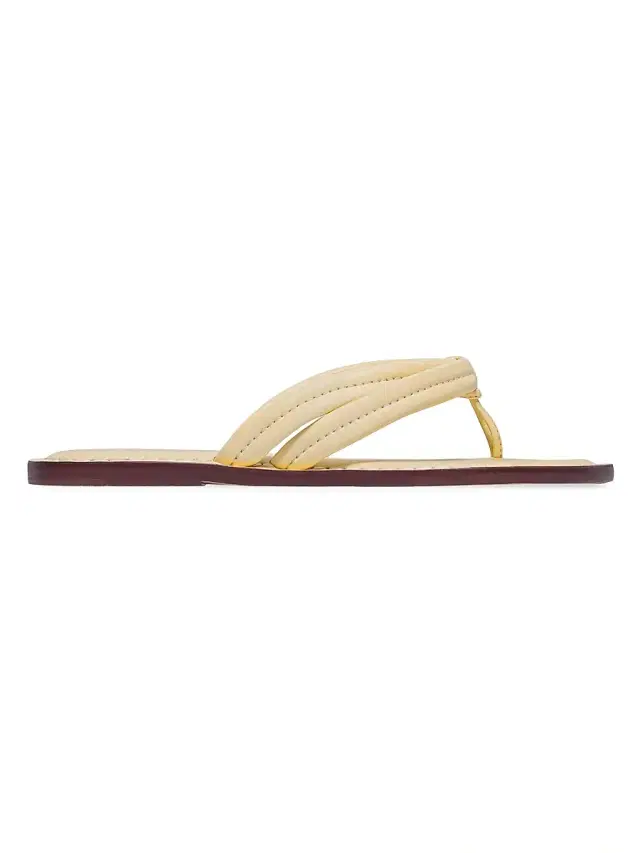 Bernardo Women's Miami Leather Thong Sandals - Vanilla
