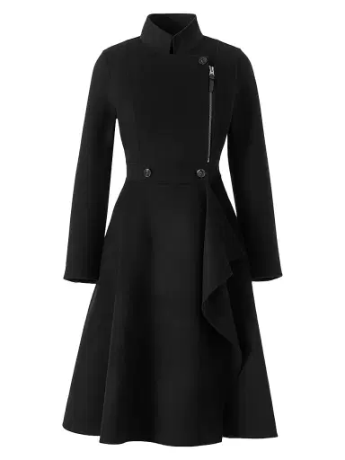 Mackage Women's Annia Wool Flared Wrap Coat | Thumbnail 1