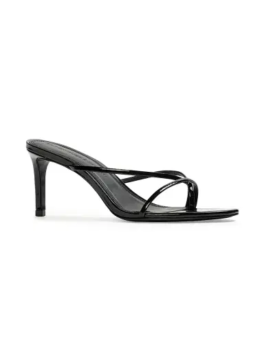 Black Suede Studio Women's Carla 65MM Patent Leather Sandals - Black Patent Leather - Size 11 | Thumbnail 2