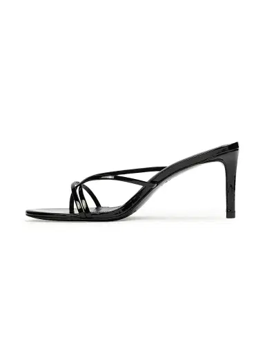 Black Suede Studio Women's Carla 65MM Patent Leather Sandals - Black Patent Leather - Size 11 | Thumbnail 4