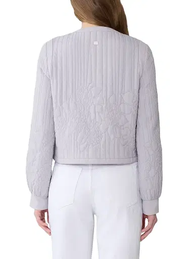 Soia & Kyo Women's Reita Floral Quilted Bomber Jacket - Dusted Lavender - Size Large | Thumbnail 5 Soia & Kyo Women's Reita Floral Quilted Bomber Jacket - Dusted Lavender - Size Large | Thumbnail 5