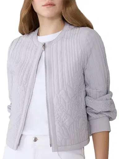 Soia & Kyo Women's Reita Floral Quilted Bomber Jacket - Dusted Lavender - Size Large | Thumbnail 6 Soia & Kyo Women's Reita Floral Quilted Bomber Jacket - Dusted Lavender - Size Large | Thumbnail 6
