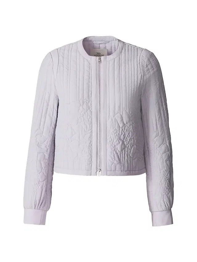 Soia & Kyo Women's Reita Floral Quilted Bomber Jacket - Dusted Lavender - Size Large