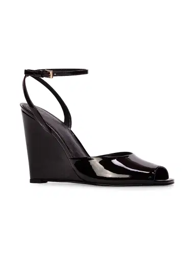 Black Suede Studio Women's Idetta 100MM Wedge Sandals | Thumbnail 3 Black Suede Studio Women's Idetta 100MM Wedge Sandals | Thumbnail 3