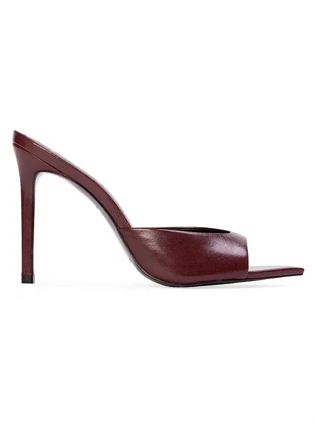 Women's Brea Leather Mules - Bordeaux Leather