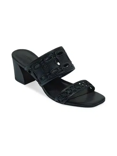 Bernardo Women's Gemma Heeled Mule Sandals - Black | Thumbnail 2